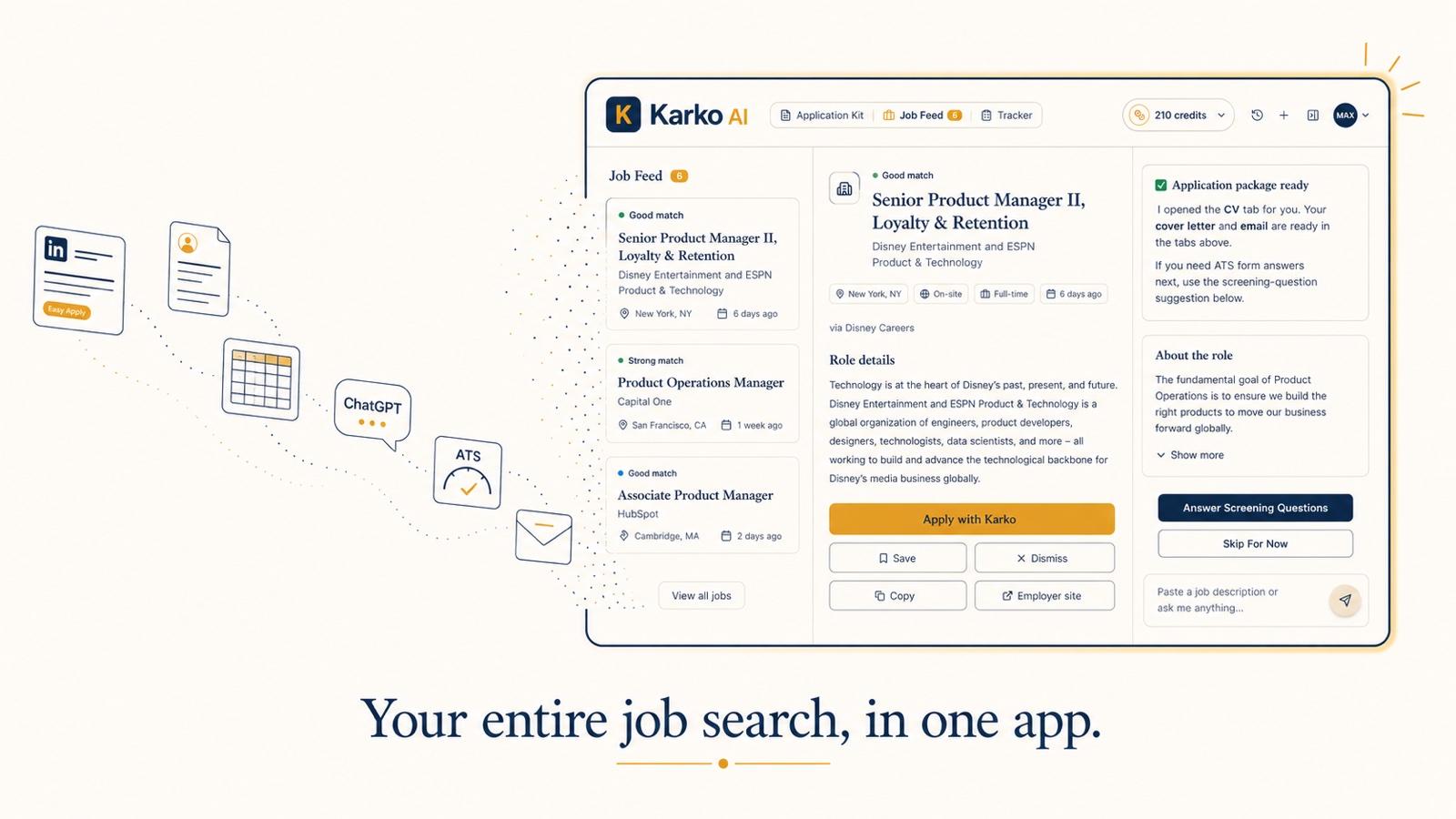 Your entire job search, in one app