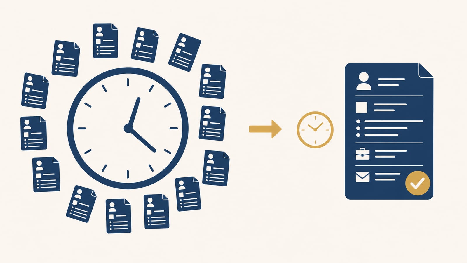 Bar chart comparing Manual Application at 75 hours for 100 jobs versus Useful Apply at 2.5 hours for 100 jobs